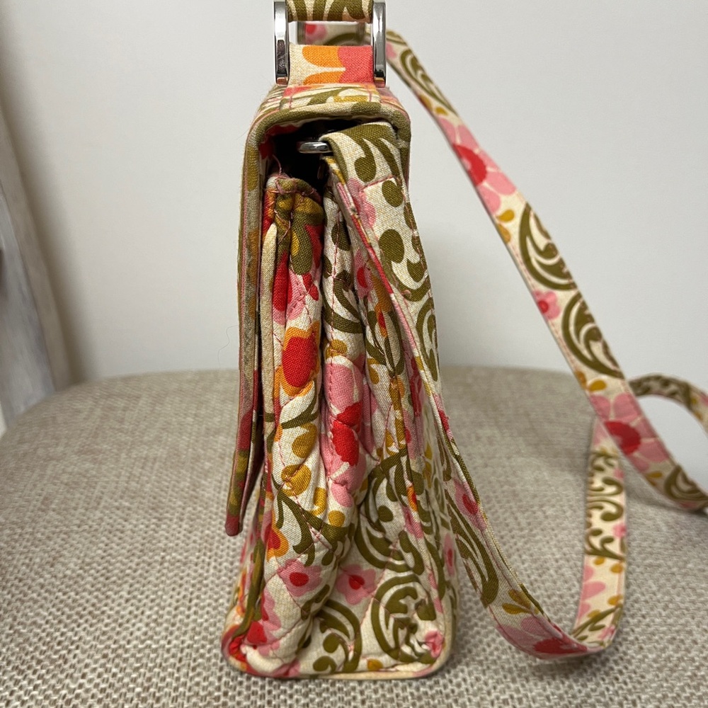 Vera Bradley shoulder/crossbody purse, GUC, vintage Julia Folkloric rigid see ⬇️ - Picture 4 of 16